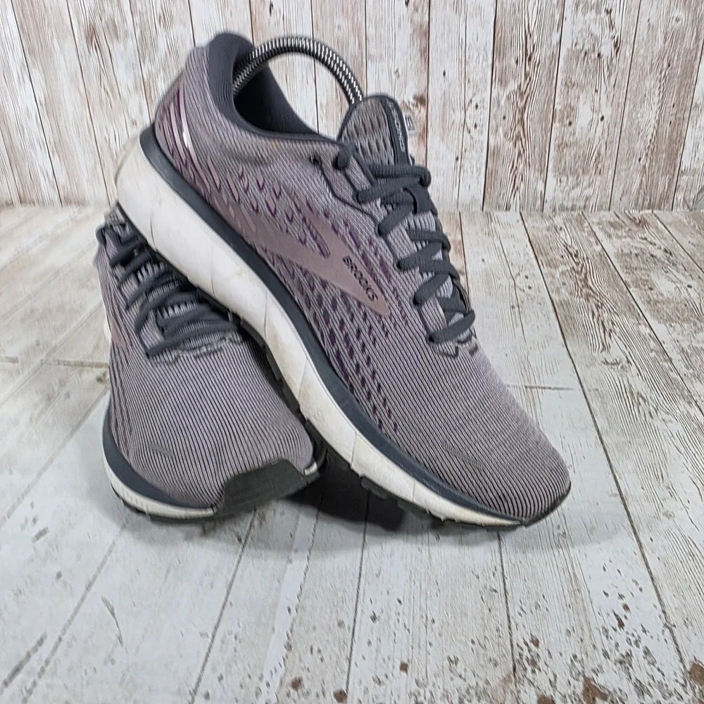 Brooks Ghost 13 Womens Running Shoes Purple Grey 1203381B550 Size 9 B Medium